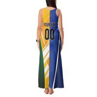 Custom Italy And Australia Soccer Tank Maxi Dress Gli Azzurri Vs Socceroos