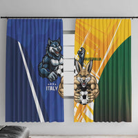 Italy And Australia Soccer Window Curtain Gli Azzurri Vs Socceroos