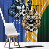 Italy And Australia Soccer Window Curtain Gli Azzurri Vs Socceroos
