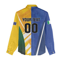 Custom Italy And Australia Soccer Women Casual Shirt Gli Azzurri Vs Socceroos