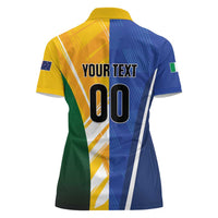 Custom Italy And Australia Soccer Women Polo Shirt Gli Azzurri Vs Socceroos