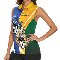 Custom Italy And Australia Soccer Women Sleeveless Polo Shirt Gli Azzurri Vs Socceroos