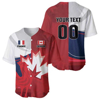 Custom Rugby France And Canada Baseball Jersey Le XV de France Vs Canucks