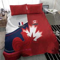 Rugby France And Canada Bedding Set Le XV de France Vs Canucks