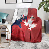 Rugby France And Canada Blanket Le XV de France Vs Canucks