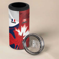 Custom Rugby France And Canada 4 in 1 Can Cooler Tumbler Le XV de France Vs Canucks