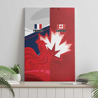 Rugby France And Canada Canvas Wall Art Le XV de France Vs Canucks