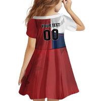 Custom Rugby France And Canada Family Matching Long Sleeve Bodycon Dress and Hawaiian Shirt Le XV de France Vs Canucks