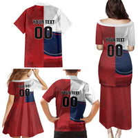 Custom Rugby France And Canada Family Matching Puletasi and Hawaiian Shirt Le XV de France Vs Canucks