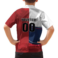 Custom Rugby France And Canada Family Matching Short Sleeve Bodycon Dress and Hawaiian Shirt Le XV de France Vs Canucks