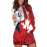 Custom Rugby France And Canada Hoodie Dress Le XV de France Vs Canucks