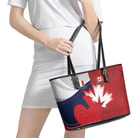 Rugby France And Canada Leather Tote Bag Le XV de France Vs Canucks