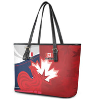 Rugby France And Canada Leather Tote Bag Le XV de France Vs Canucks