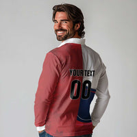 Custom Rugby France And Canada Long Sleeve Polo Shirt Le XV de France Vs Canucks
