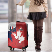 Rugby France And Canada Luggage Cover Le XV de France Vs Canucks