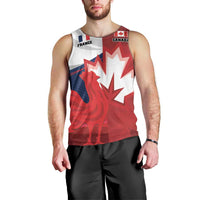 Custom Rugby France And Canada Men Tank Top Le XV de France Vs Canucks