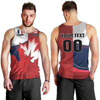 Custom Rugby France And Canada Men Tank Top Le XV de France Vs Canucks