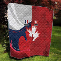 Rugby France And Canada Quilt Le XV de France Vs Canucks