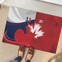 Rugby France And Canada Rubber Doormat Le XV de France Vs Canucks