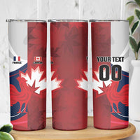 Custom Rugby France And Canada Skinny Tumbler Le XV de France Vs Canucks