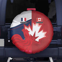 Rugby France And Canada Spare Tire Cover Le XV de France Vs Canucks