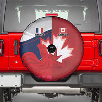 Rugby France And Canada Spare Tire Cover Le XV de France Vs Canucks