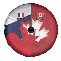 Rugby France And Canada Spare Tire Cover Le XV de France Vs Canucks