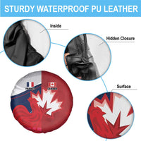 Rugby France And Canada Spare Tire Cover Le XV de France Vs Canucks