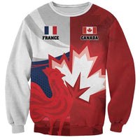 Custom Rugby France And Canada Sweatshirt Le XV de France Vs Canucks
