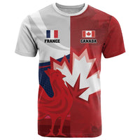 Custom Rugby France And Canada T Shirt Le XV de France Vs Canucks