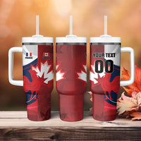Custom Rugby France And Canada Tumbler With Handle Le XV de France Vs Canucks