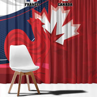 Rugby France And Canada Window Curtain Le XV de France Vs Canucks