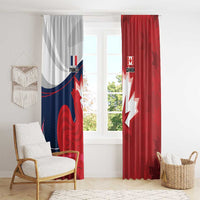 Rugby France And Canada Window Curtain Le XV de France Vs Canucks