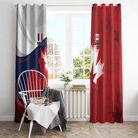 Rugby France And Canada Window Curtain Le XV de France Vs Canucks