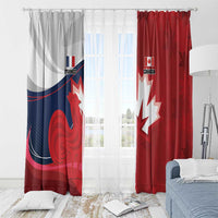 Rugby France And Canada Window Curtain Le XV de France Vs Canucks