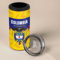 Custom Football Colombia 4 in 1 Can Cooler Tumbler Los Cafeteros Go Champions