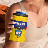 Custom Football Colombia 4 in 1 Can Cooler Tumbler Los Cafeteros Go Champions