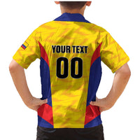 Custom Football Colombia Family Matching Mermaid Dress and Hawaiian Shirt Los Cafeteros Go Champions