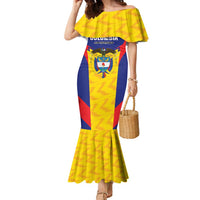 Custom Football Colombia Family Matching Mermaid Dress and Hawaiian Shirt Los Cafeteros Go Champions