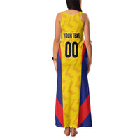 Custom Football Colombia Family Matching Tank Maxi Dress and Hawaiian Shirt Los Cafeteros Go Champions