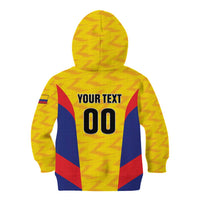 Custom Football Colombia Kid Hoodie Los Cafeteros Go Champions