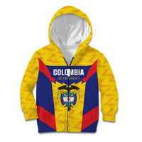 Custom Football Colombia Kid Hoodie Los Cafeteros Go Champions