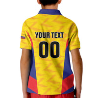 Custom Football Colombia Kid Polo Shirt Los Cafeteros Go Champions