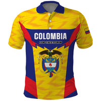 Custom Football Colombia Polo Shirt Los Cafeteros Go Champions
