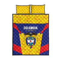 Football Colombia Quilt Bed Set Los Cafeteros Go Champions