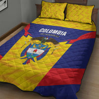 Football Colombia Quilt Bed Set Los Cafeteros Go Champions