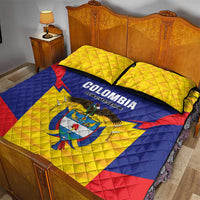 Football Colombia Quilt Bed Set Los Cafeteros Go Champions