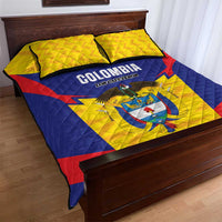 Football Colombia Quilt Bed Set Los Cafeteros Go Champions