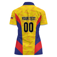 Custom Football Colombia Women Polo Shirt Los Cafeteros Go Champions