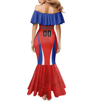 Custom Football Chile Football Family Matching Mermaid Dress and Hawaiian Shirt La Roja Go Champions